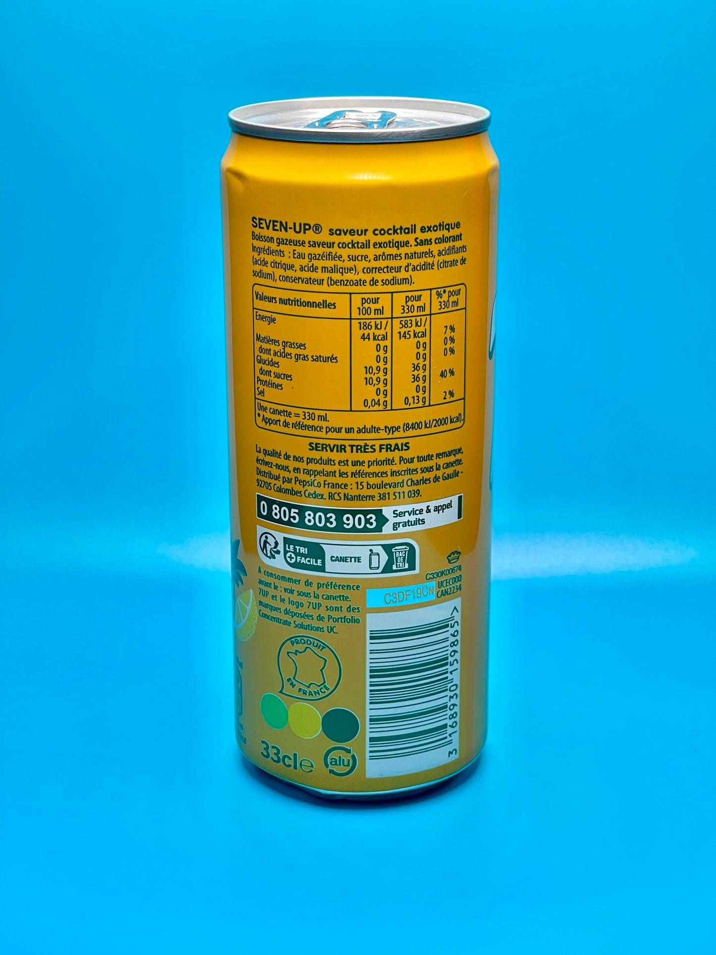 French 7up | Passion Fruit and Pineapple Cocktail Soda 330ml Can