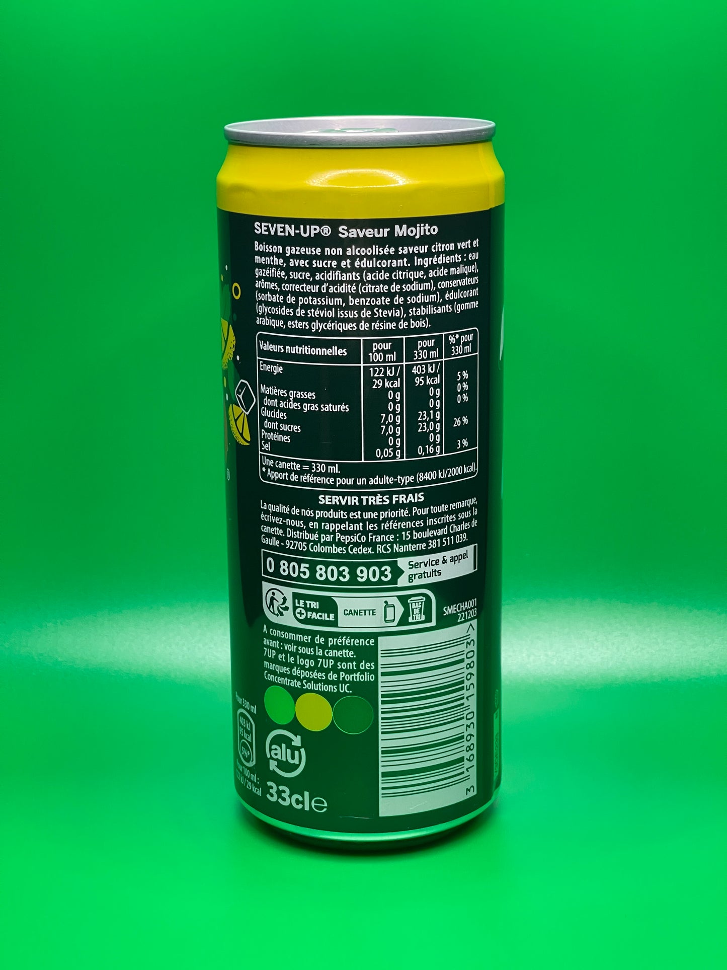 French 7up | Mojito Lime and Mint Soda 330ml Can