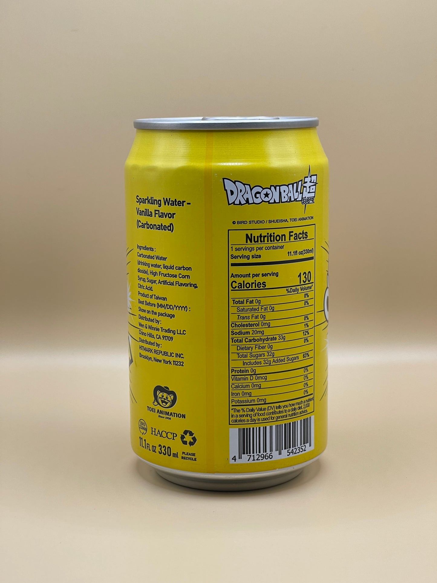 Taiwanese Soda | Dragon Ball Vanilla 330ml Can