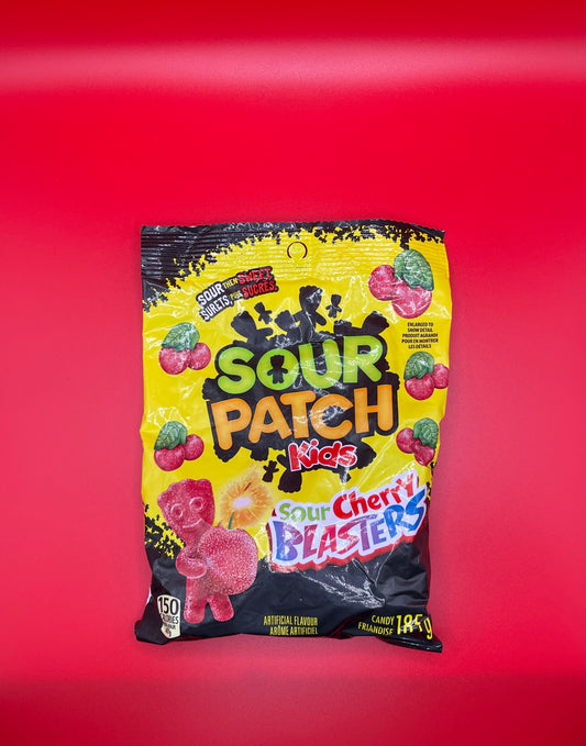 Canadian Sour Patch Kids | Sour Cherry Blasters Gummies 185g Bag