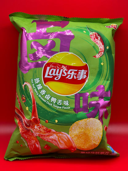 Chinese Lays | Hot and Spicy Braised Duck Tongue Flavor 70g Bag