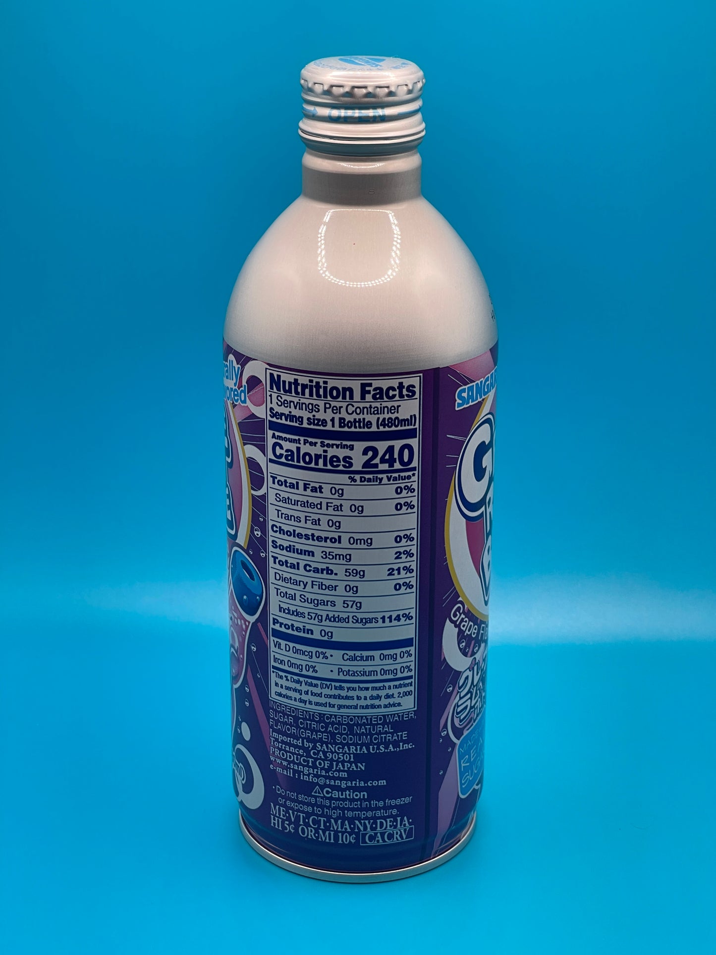 Japanese Soda | Ramu Grape 480ml Bottle